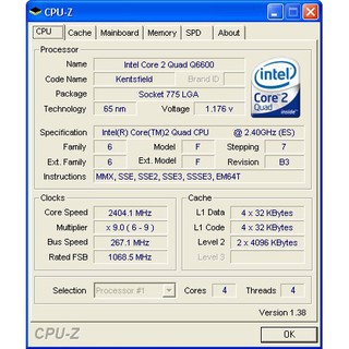 cpu intel Q6600