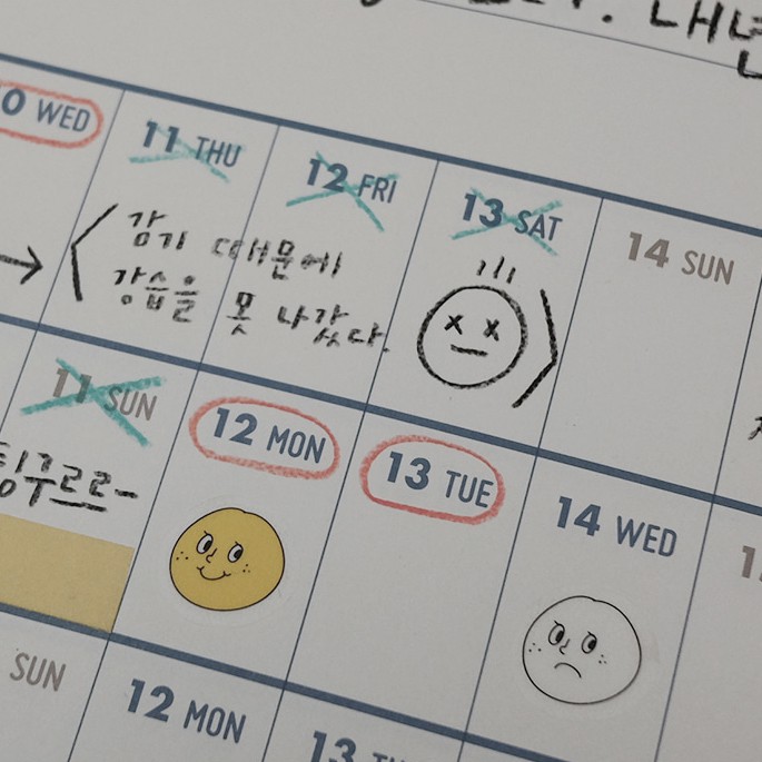 Miếng dán hình biểu tượng cảm xúc độc đáo dễ thương trang trí sổ lưu niệm