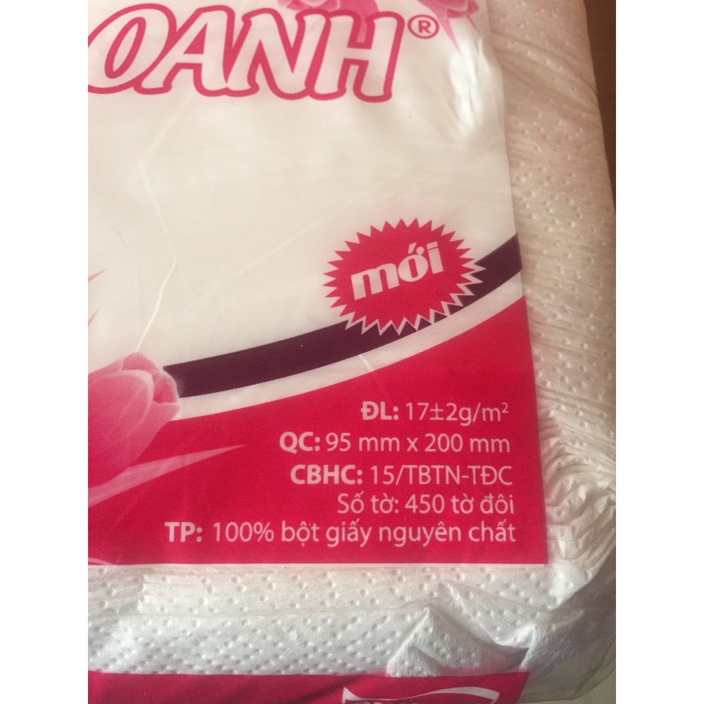 1 bành giấy quán ăn hoàng oanh 10 gói ( 4500 tờ đôi )