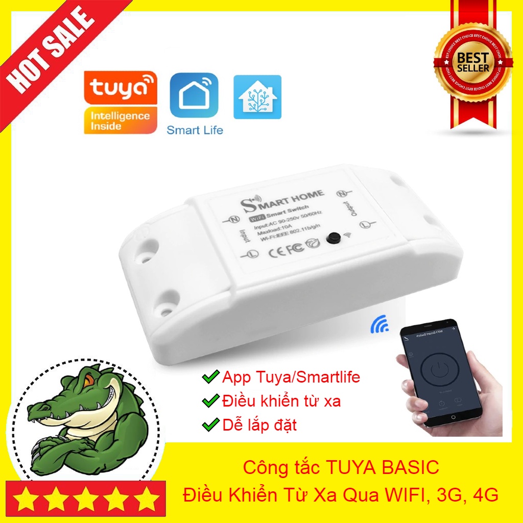 Tuya Basic, Công Tắc Thông Minh Wifi Hẹn Giờ Điều Khiển Từ Xa Tuya Basic - Bản Quốc Tế 2021