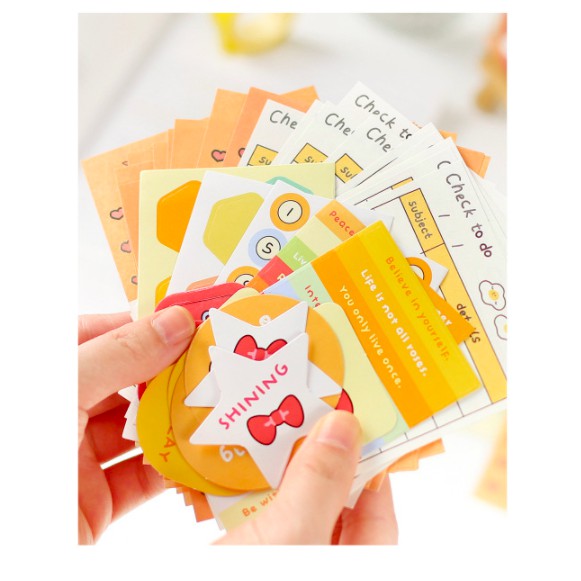 Set 30 mini note tặng kèm stickers và bookmark