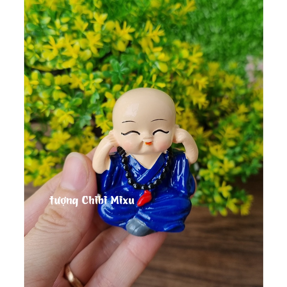 Bộ 04 tượng Tứ Không mẫu có đeo chuỗi size 5cm