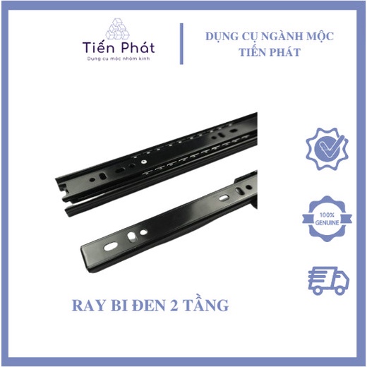 Ray bi trượt  2 tầng dành cho ngăn tủ kéo  bản 27mm