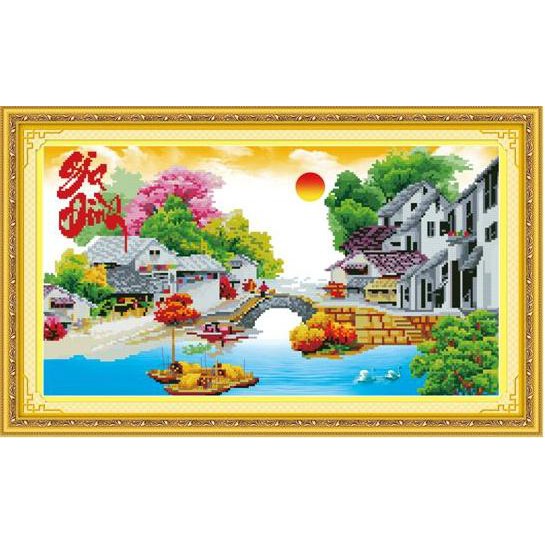 Tranh Thêu Chữ Thập 3D Gia Đình 222925 (KHÁCH TỰ THÊU) KT:56X35CM