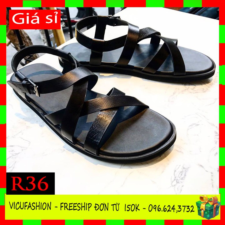 [XẢ KHO 3 NGÀY] SIÊU PHẨM DÉP SANDAL VICUFASHION ( Hàng loại 1) dây DA BÒ thật 100%, Số lượng có hạn, CAM KẾT CHÍNH HÃNG