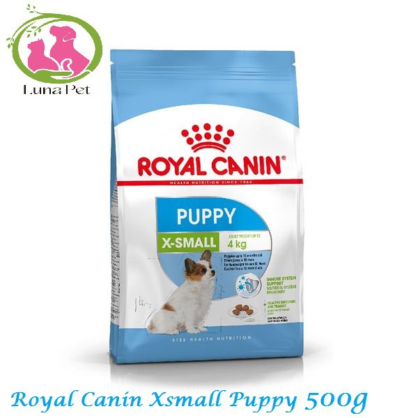 Thức Ăn Hạt Cho Chó Royal Canin Xsmall Puppy (500g)  Thức ăn chó chó Royal Canin cho chó con