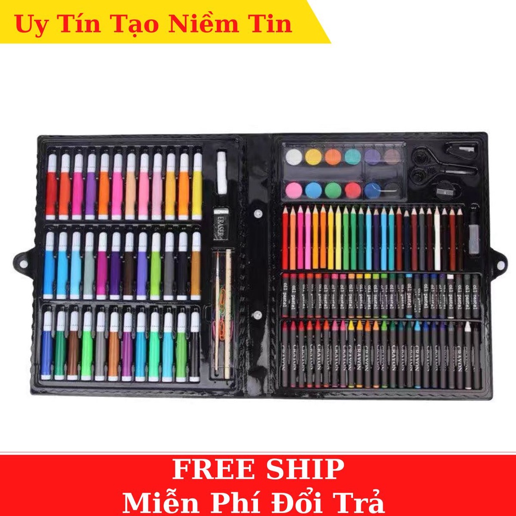 Bộ hộp màu 150 chi tiết cho bé yêu , tô vẽ thỏa sức sáng tạo với rất nhiều màu sắc