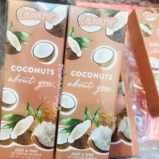 [AUTH BILL MỸ] Set son Colourpop Crayon Lip tint Coconuts About You