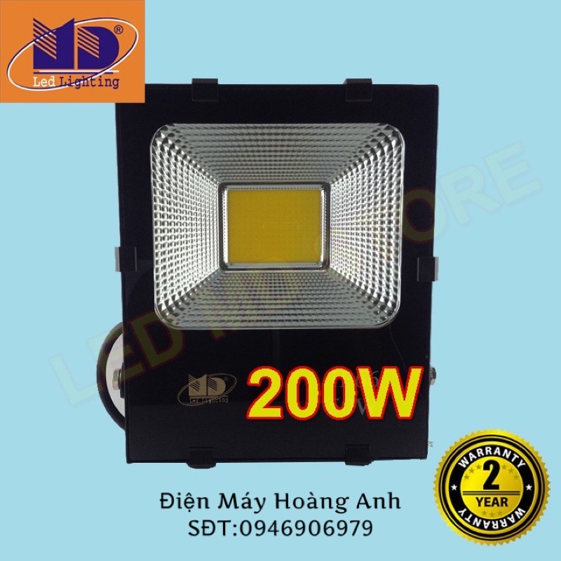 [ Bảo hành 2 năm ] Đèn pha thân đen chống nước IP66 MÀU TRẮNG,MÀU VÀNG 200W- Lỗi 1 đổi 1