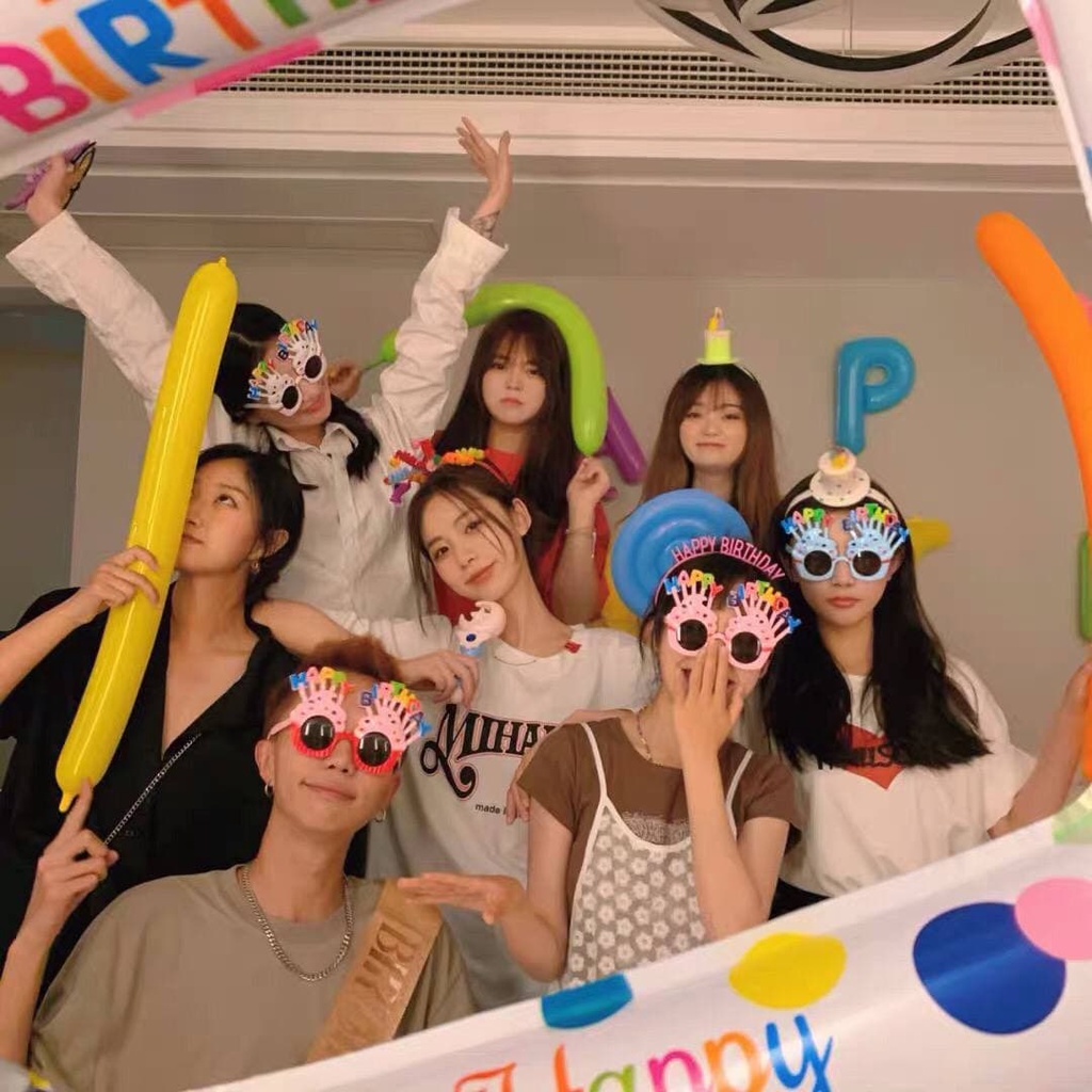 Kính mắt Happy Birthday mắt kính chúc mừng sinh nhật vui nhộn