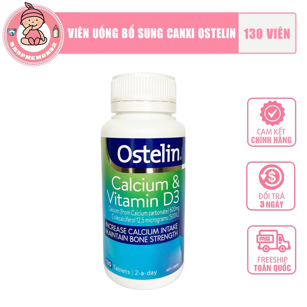 (hộp nhựa) 130 viên Canxi ostelin