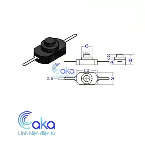 Công tắc đèn pin 2P 1208YD