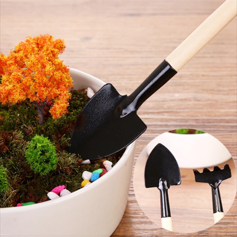 Bộ dụng cụ 3 món cuốc xẻng trồng sen đá
