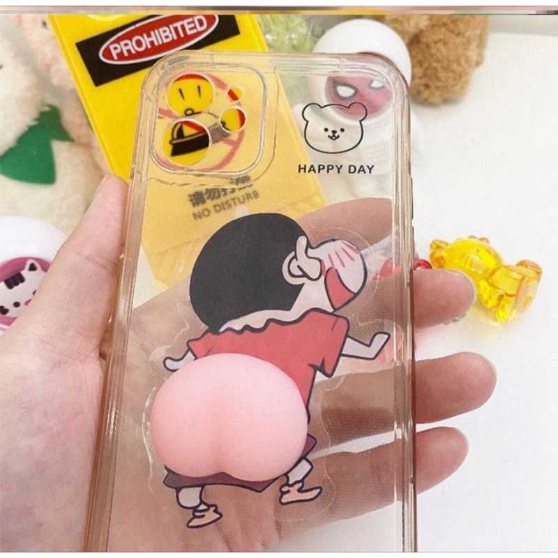 Đồ chơi mông đào Squishy sticker phát sáng trong đêm giảm stress, có clip