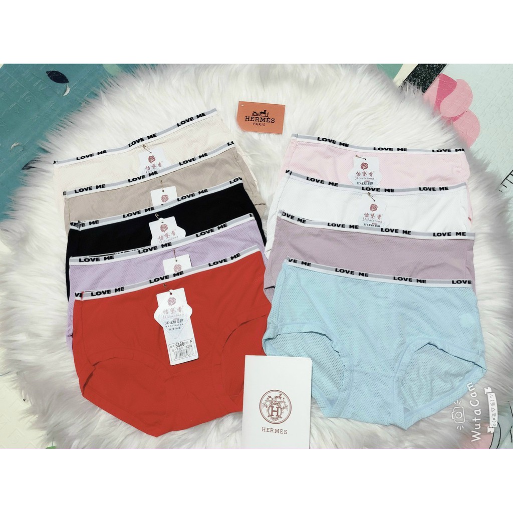Quần lót nữ cạp viền LOVE ME⚡FREESHIP⚡Chất Vải su thông hơi cao cấp cực mềm, siêu mát lạnh