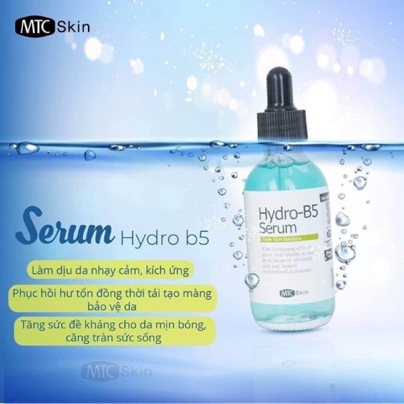 Serum B5 Hydro cấp nươc chứa 1% Hyaluronic Acid kết hợp với vitamin B5 giúp tăng cường dưỡng ẩm