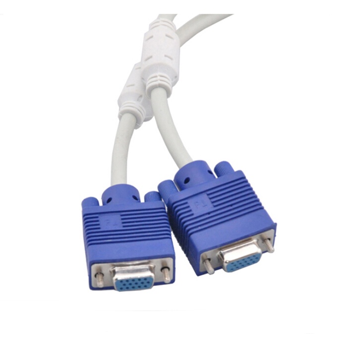 Cáp VGA 1 ra 2 tốt - Hỗ trợ hiển thị ra hai màn hình - Thiết kế bền, chất lượng cao