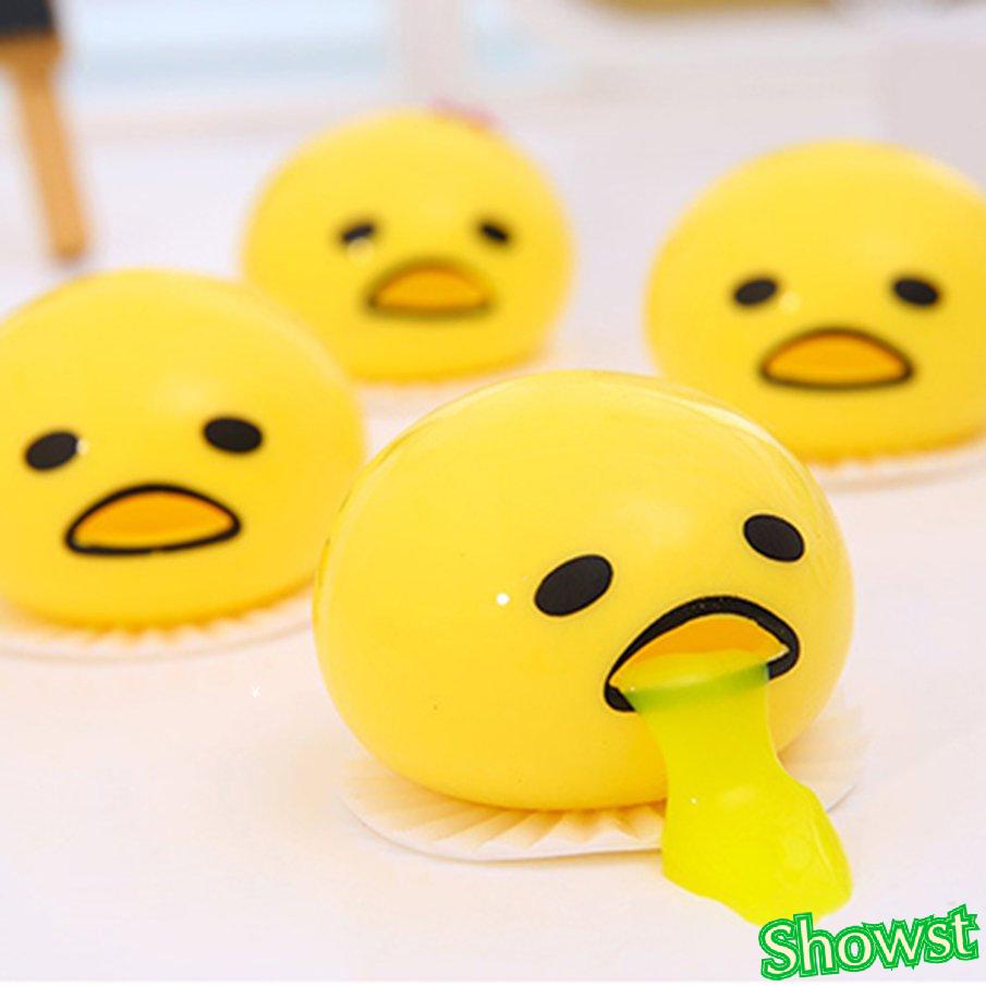 Vomiting Egg Yolk Anti Stress Squishy Toy Decompression Creative Prank Gifts