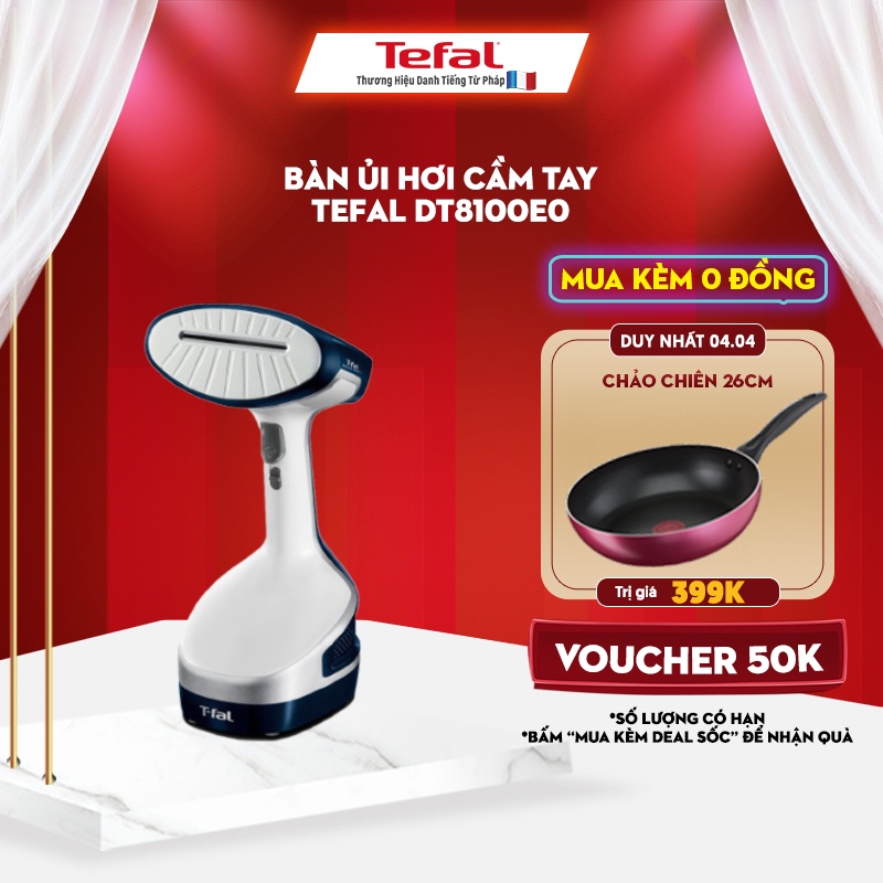 [Mã ELTEFALWL5 giảm 10% đơn 500K] Bàn ủi hơi cầm tay Tefal DT8100E0