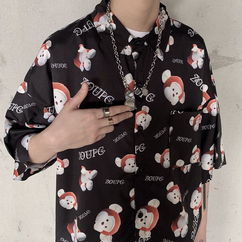 Áo Thun In Hình Chú Khỉ Hoạt Hình Phong Cách Hip Hop Harajuku 192143 | BigBuy360 - bigbuy360.vn