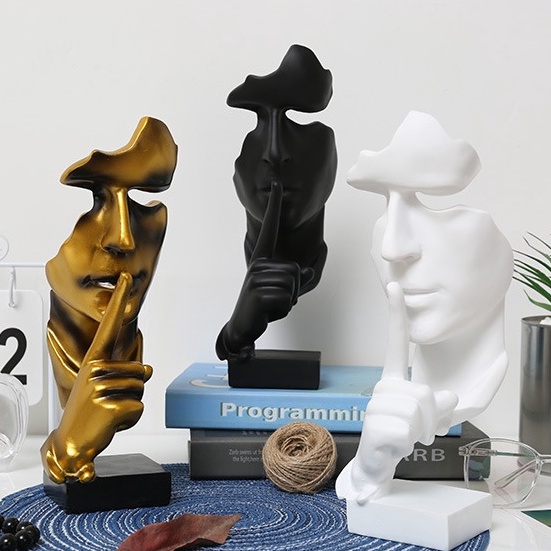 Tượng im lặng là vàng Decor phòng phong cách Bắc Âu