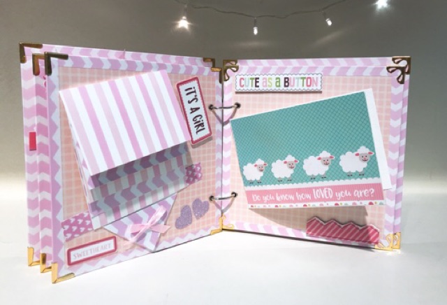 [Album ảnh Handmade] Scrapbook cho bé 18cm in tên riêng