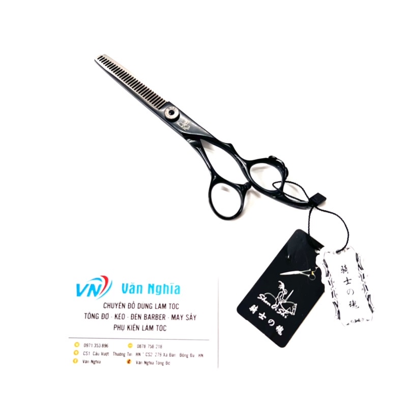 Kéo cắt tóc chiến binh chính hãng size 6.0 màu đen bảo hành 6 tháng