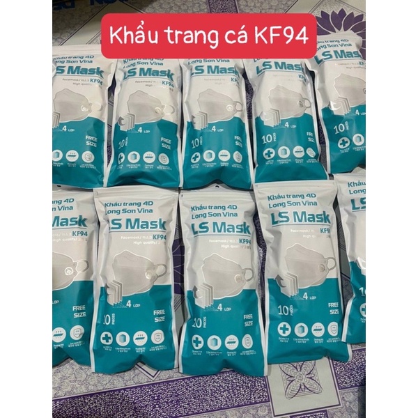 [Hộp 10 chiếc] Khẩu Trang KF94 Hàn Quốc thoáng khí - Cam kết chính hãng (Tặng kèm nơ cột tóc)