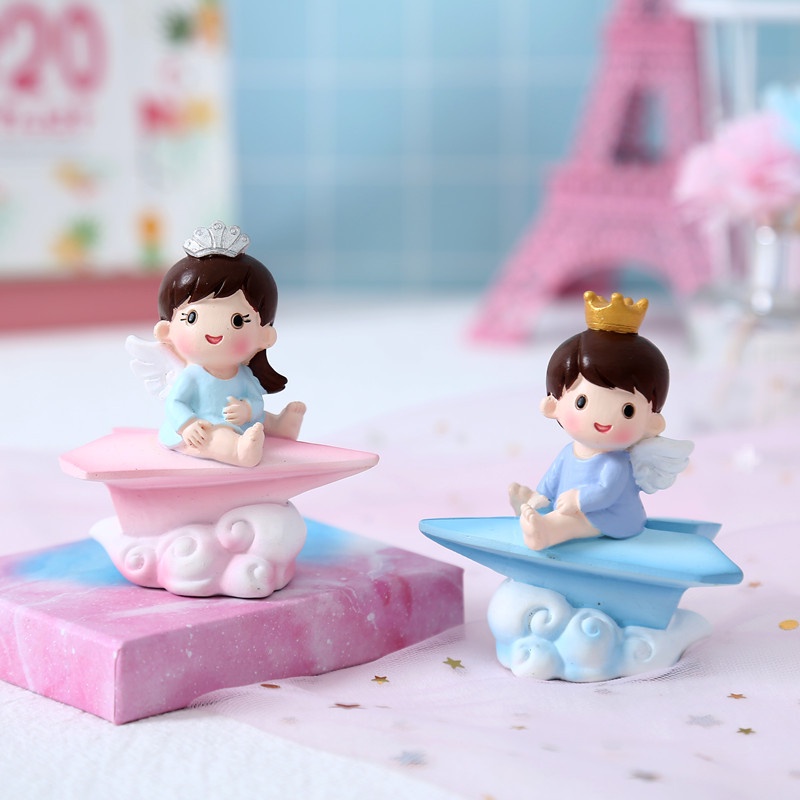 [SIÊU RẺ❤️] – Em bé máy bay (1 Cặp) - Trang trí bánh sinh nhật bánh kem