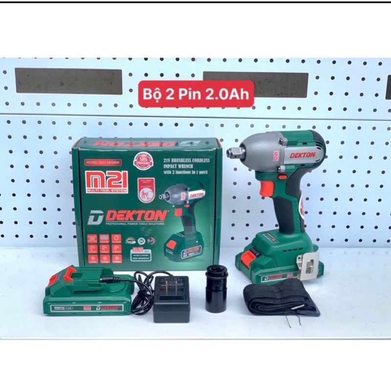 Máy Siết Bulong Dekton 2IN1 Eco Series / 380Nm / M21-IW380N / Motor Brushless / Chân Pin Phổ Thông Makita