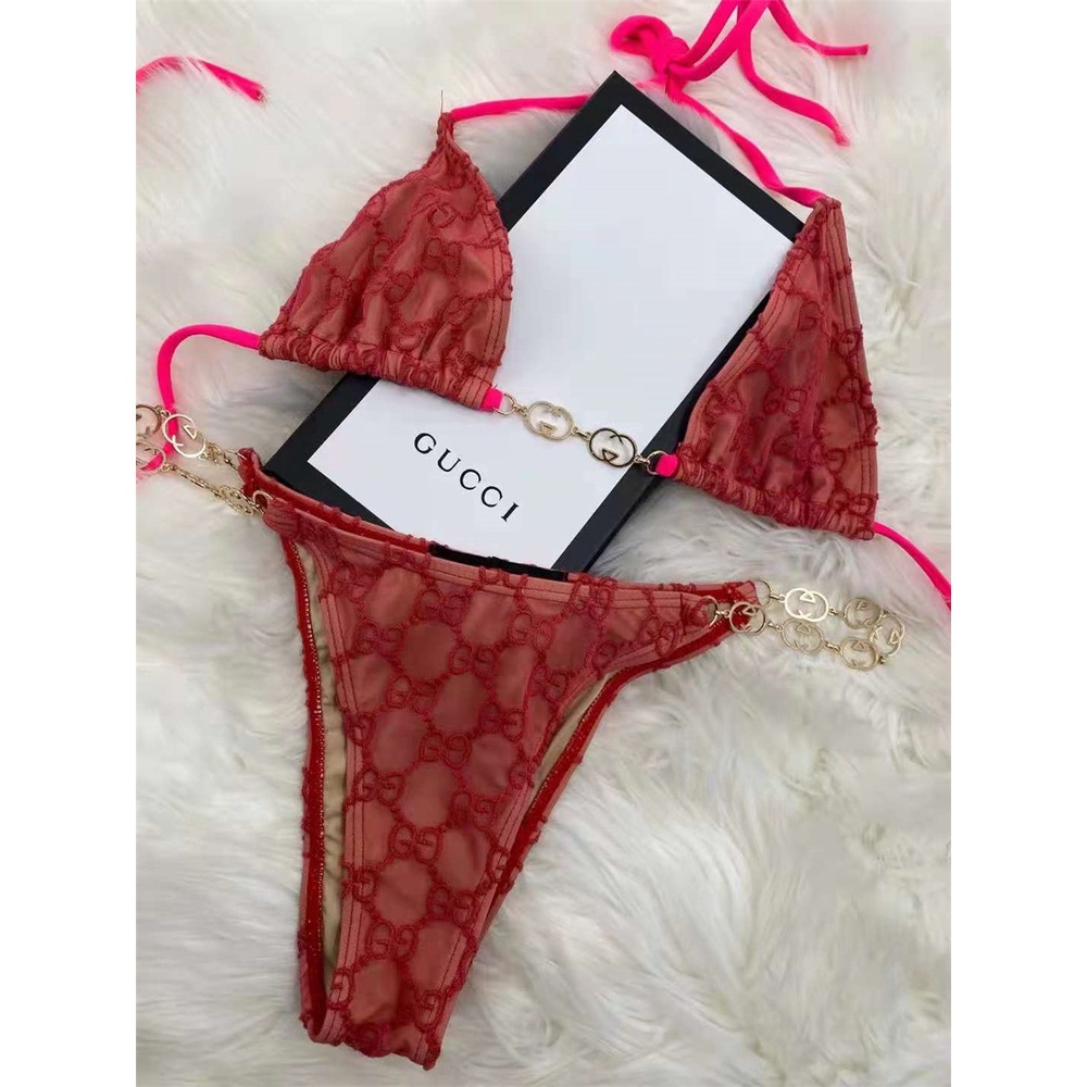 GUCCI Bộ Đồ Lót Ren Quyến Rũ Sang Trọng Cho Nữ