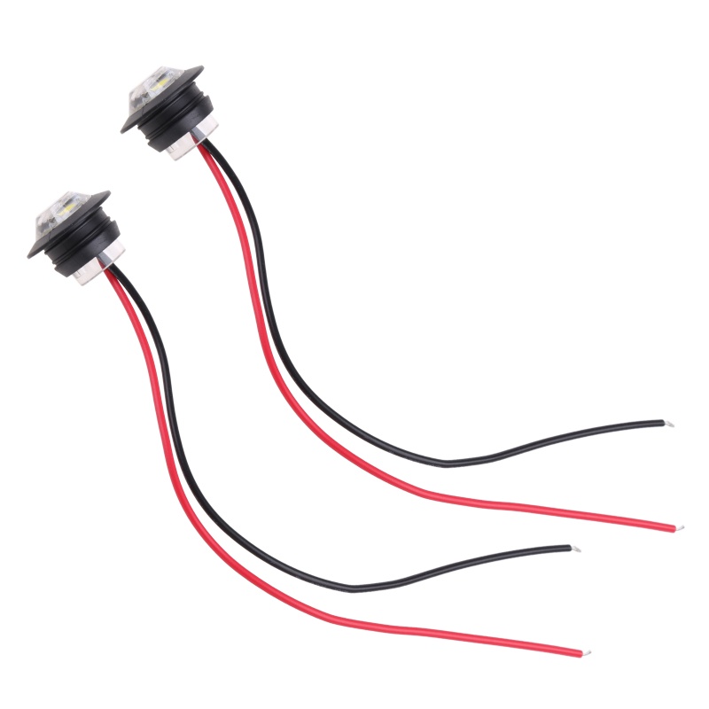 Set 2 Đèn LED 3 Bóng 3 / 4 &quot;Mini Ánh Sáng Trắng Chống Thấm Nước Dành Cho Ô Tô / Xe Tả
