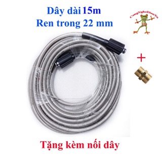 Dây Xịt Rửa Xe Cao Áp Mini gia đình 15M tặng kèm khớp nối dài