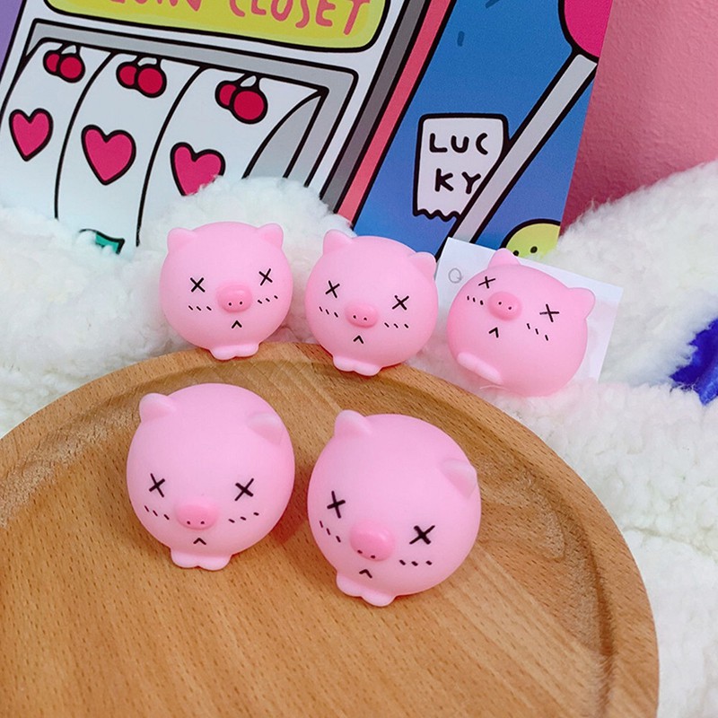 Squishy Heo Hồng  Xả Stress - Đồ Chơi Squishy Bóp Chút Chít Đáng Yêu Molangshop