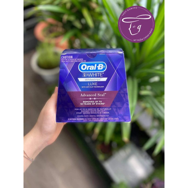 Miếng dán trắng răng Oral-B / Oralb/ Oral-b 3D White Luxe Advance Seal 14 Whitening Treatments