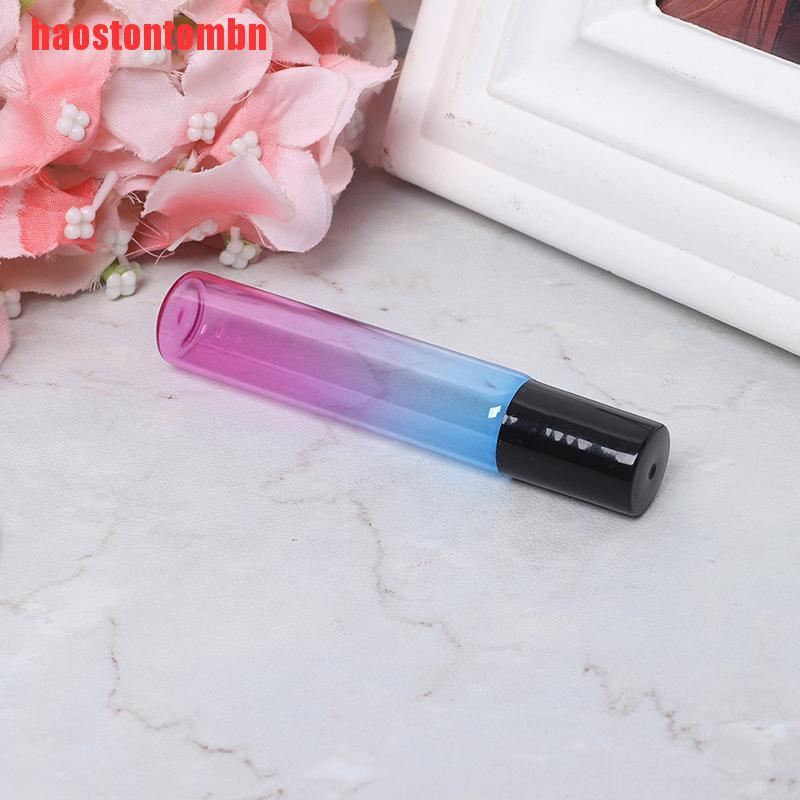 (Hàng Mới Về) Set 5 Lọ Thủy Tinh Màu Gradient Đựng Tinh Dầu / Nước Hoa Dung Tích 10ml