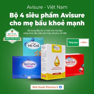 📌[Mưa quà tặng] Bộ 4 siêu phẩm Avisure cho mẹ bầu khỏe mạnh, đủ vi chất - Avisure Mama - Dha - Hi Cal - Safoli