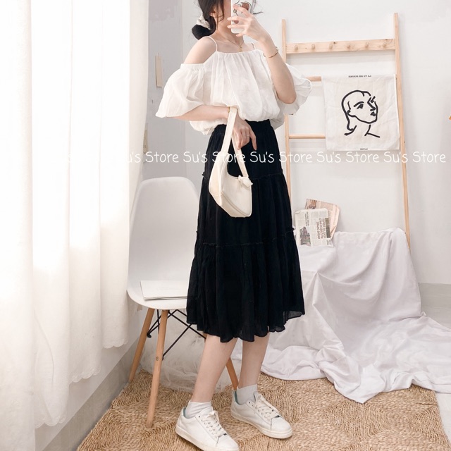 Chân váy voan 2 lớp 2 tầng CV111 SUSTORE