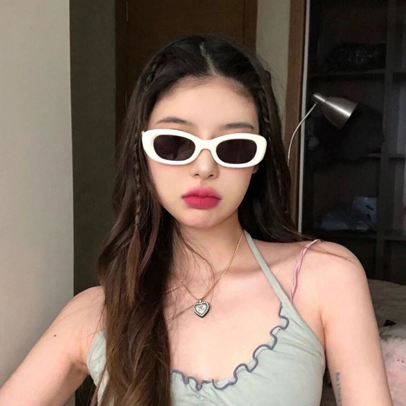 Kính Mát Gọng Vuông Nhỏ Phong Cách Hip Hop Thời Trang Cho Nữ