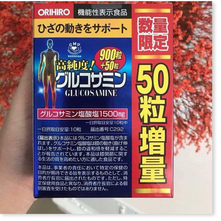 [Mã chiết khấu giảm giá sỉ sản phẩm chính hãng] {Mẫu mới} Glucosamine Orihiro 1500mg 950 viên – Giúp Bổ xương khớp, tăng