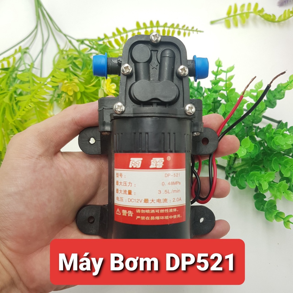 Máy Bơm Tăng Áp 12V DP-521Máy Phun Sương Tăng Áp 3.5 LítBơm Nước 12V Động Cơ 775