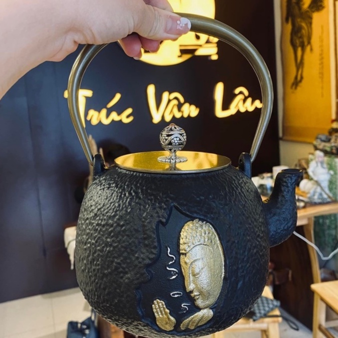 Ấm đun nước đặt bàn-ấm tetsubin gang