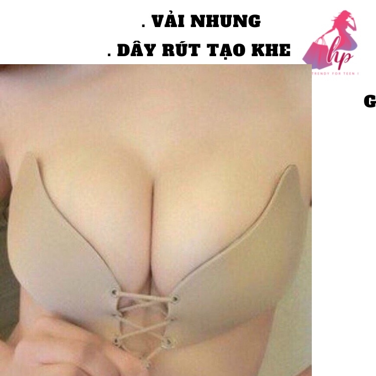 Miếng dán ngực ti nâng ngực, áo dán ngực cánh tiên rút dây ngực tạo khe tái sử dụng nhiều lần bikini14