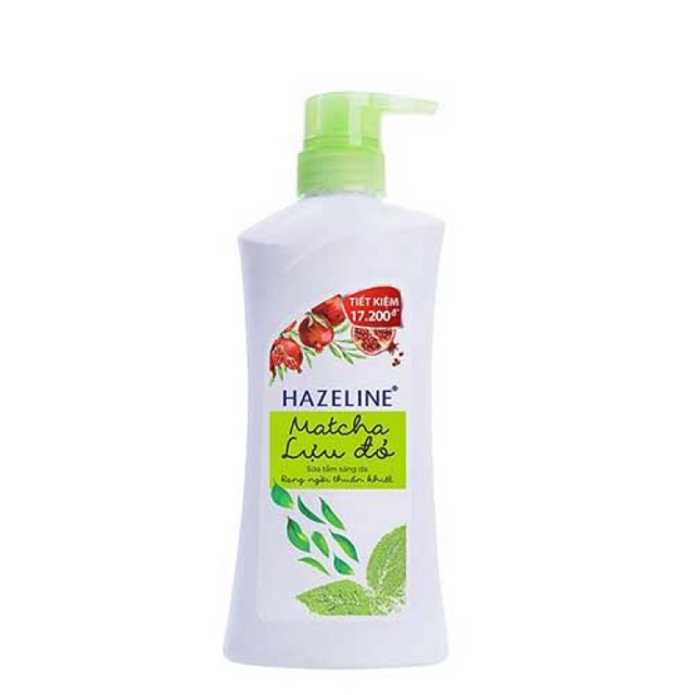 SỮA TẮM TRẮNG DA HAZELINE MATCHA -LỰU ĐỎ 900G