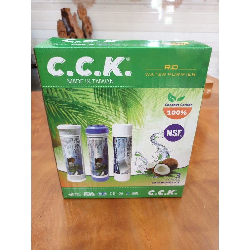 Bộ 3 lõi lọc nước sinh hoạt CCK nhập khẩu chính hãng Đài Loan.