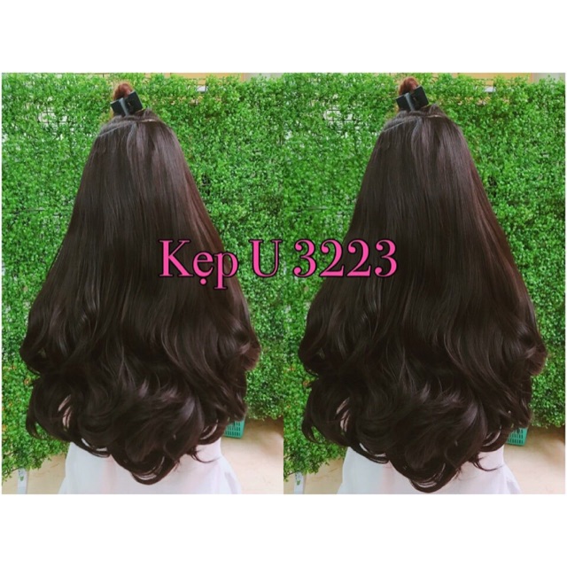 Tóc giả kẹp U ❤️FREESHIP❤️ u xoăn dợn 50cm - mã u3223
