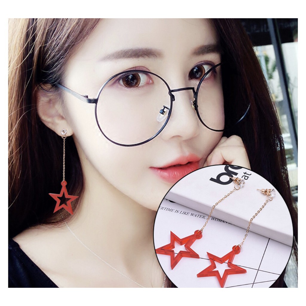 [Giá Sỉ] Bông Tai Nữ Thời Trang Ngôi Sao Trong Suốt Nhiều Màu Hot Trend Siêu Đep - Hazo