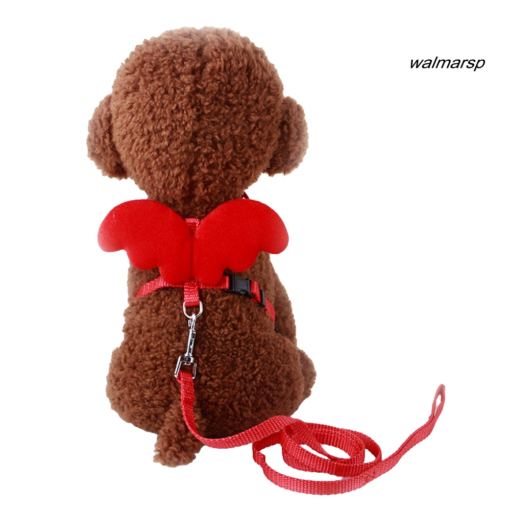 Bộ Dây Dắt Thú Cưng Đi Dạo Đôi Cánh Thiên Thần Dễ Thương Có Thể Điều Chỉnh