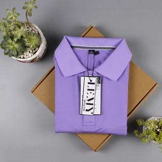 ÁO POLO TRƠN CAO CẤP MÀU TÍM MÔN, MIỄN PHÍ IN TÊN NGỰC ÁO (ẢNH THẬT)