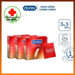 Bộ 3 bao cao su Durex Fetherlite 3 bao